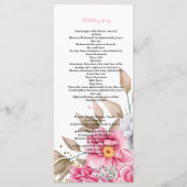 Cadre d'or géométrique Programme de cérémonie flor (Dos)