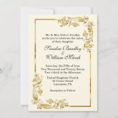 Cadre d'or Tradition Cream Invitation (Devant)