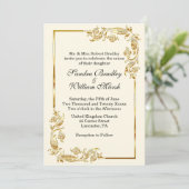 Cadre d'or Tradition Cream Invitation (Debout devant)
