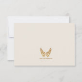Cadre doré avec carte de réponse d'ailes (Dos)