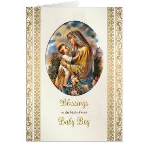 Cadre doré complexe Félicitations Catholiques Bébé