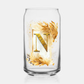 Cadre doré décoratif monogramme N (Recto)