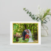 Cadre doré photo mariage, Carte de remerciements s (Debout devant)