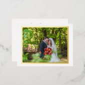 Cadre doré photo mariage, Carte de remerciements s (Recto/Verso)