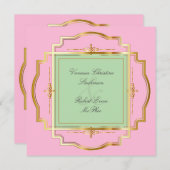 Cadre Doré Séduisant Invitation de Mariage (Devant / Derrière)