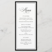 Cadre Élégant Classique de Bordure de Menu de Mari (Devant)
