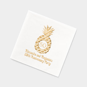 Cadre élégant de fête d'anniversaire d'ananas