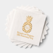 Cadre élégant de fête d'anniversaire d'ananas (Insitu (empilé))