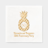 Cadre élégant de fête d'anniversaire d'ananas (Recto)