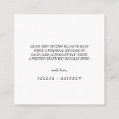 Cadre élégant doré carte de remerciement (Dos)