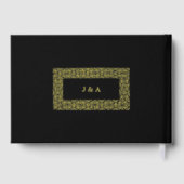 Cadre élégant en or chic sur feuille d'or noir (Verso)