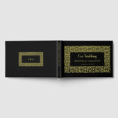 Cadre élégant en or chic sur feuille d'or noir (Complet)