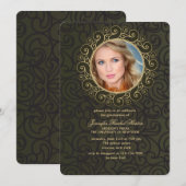 Cadre élégant Photo Graduation Invitation 2 (Devant / Derrière)