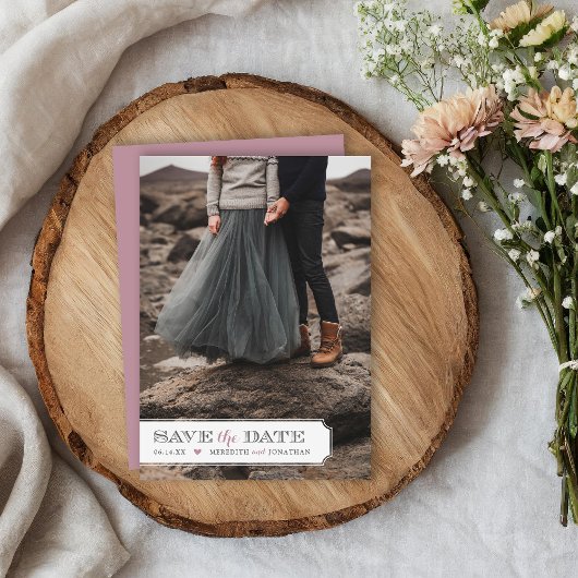 Cadre élégant photo superposition Save the Date