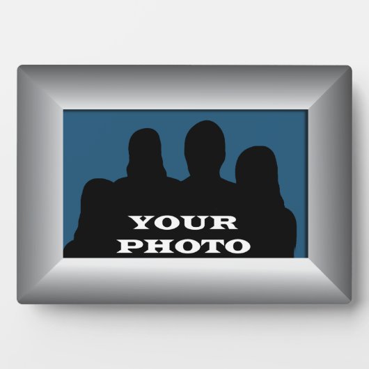 Cadre en argent Votre photo 5 x 7 Plaque horizonta (Devant)