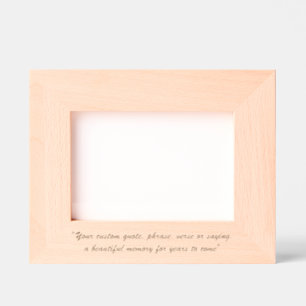 Cadre en bois à message personnalisé minimal