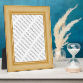 Cadre En Bois Clair Tan Basic Ajouter Plaque Photo (Côté)