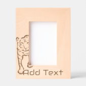 Cadre en bois gravé sur tigre personnalisé (Recto)