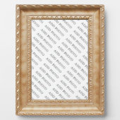 Cadre en bois marron clair pour photo ou plaque (Devant)