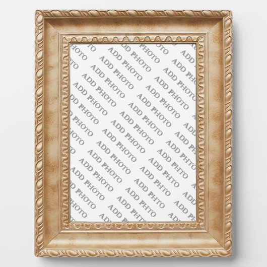 Cadre en bois marron clair pour photo ou plaque (Devant)