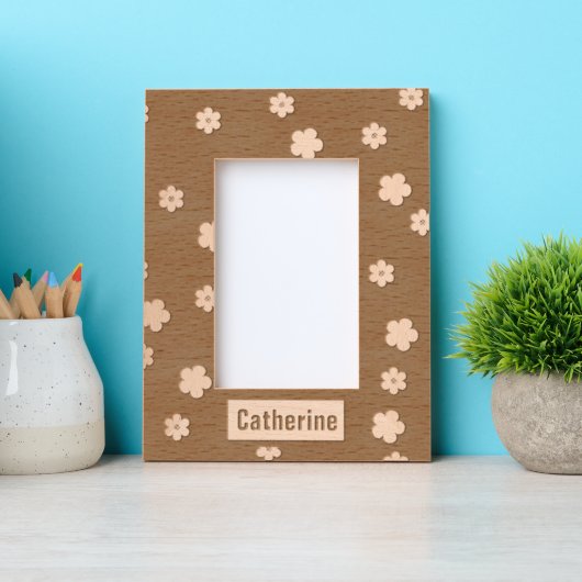 Cadre en bois personnalisé pour elle (Recto)