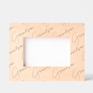 Cadre en bois pour photo de petit-fils mignon, 6x4