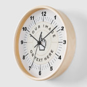 Cadre en bois rond Horloge murale 10" - (ajouter i (Angle)