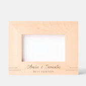 Cadre en bois simple avec nom d'amis gravé (Recto)