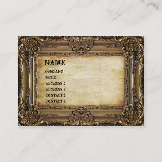 Cadre en bronze - carte de visite (Devant)