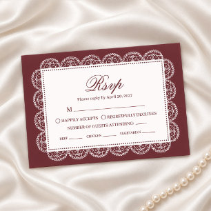 Cadre en dentelle blanche de Bourgogne Faire-part
