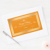 Cadre en or Noble Orange Étiquette de produit avec (Enveloppe)