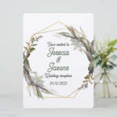 Cadre et invitation mariage damassé (Debout devant)