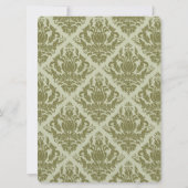 Cadre et invitation mariage damassé (Dos)