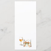 Cadre et Verre à vin Menu (Dos)