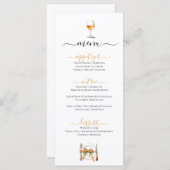 Cadre et Verre à vin Menu (Devant / Derrière)