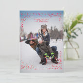 cadre étoilé Noël Carte photo de vacances (Debout devant)