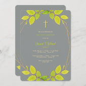 Cadre feuille Invitations religieuses (Devant / Derrière)