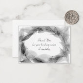 Cadre Feuille Noire Après Funérailles Cartes De Re (Devant/Arrière en situation)