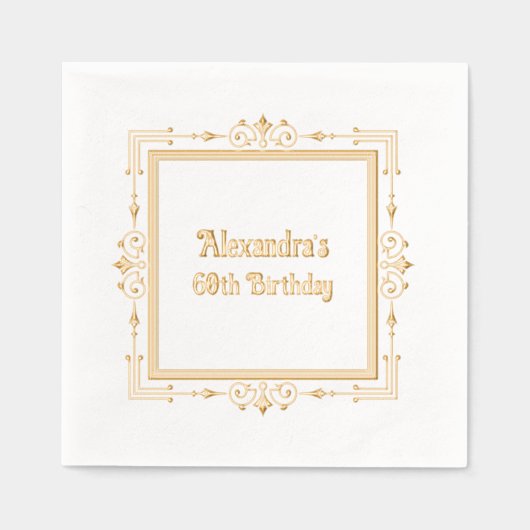 Cadre Filigree élégant n° 1 fête d'anniversaire (Recto)