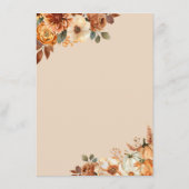 cadre fleuri rustique menu thanksgiving (Dos)