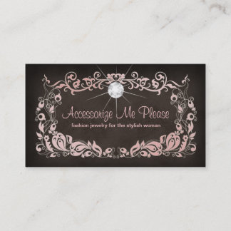 Cadre floral 2 de brun de rose de carte de visite