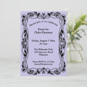 Cadre floral Art nouveau invitation (Debout devant)