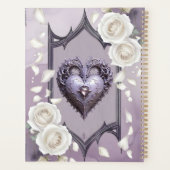 Cadre floral avec coeur et roses blanches (Dos)