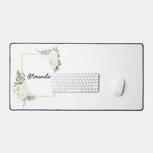 Cadre floral avec votre nom (Clavier et souris)