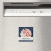 Cadre Floral Bleu : Mémorial : Magnet d'images (In Situ (Lave-vaisselle))