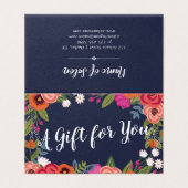 Cadre floral Boho - Certificat cadeau (Outside Unfolded)