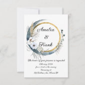 Cadre Floral Boho faire-part de mariage (Devant)