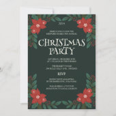 "Cadre floral classique Noël Fête Invitation (Devant)