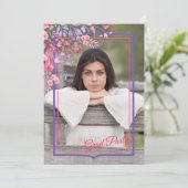 Cadre floral de printemps - Invitation de graduati (Debout devant)