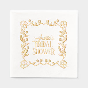 Cadre floral dessiné à la main pour la douche de l